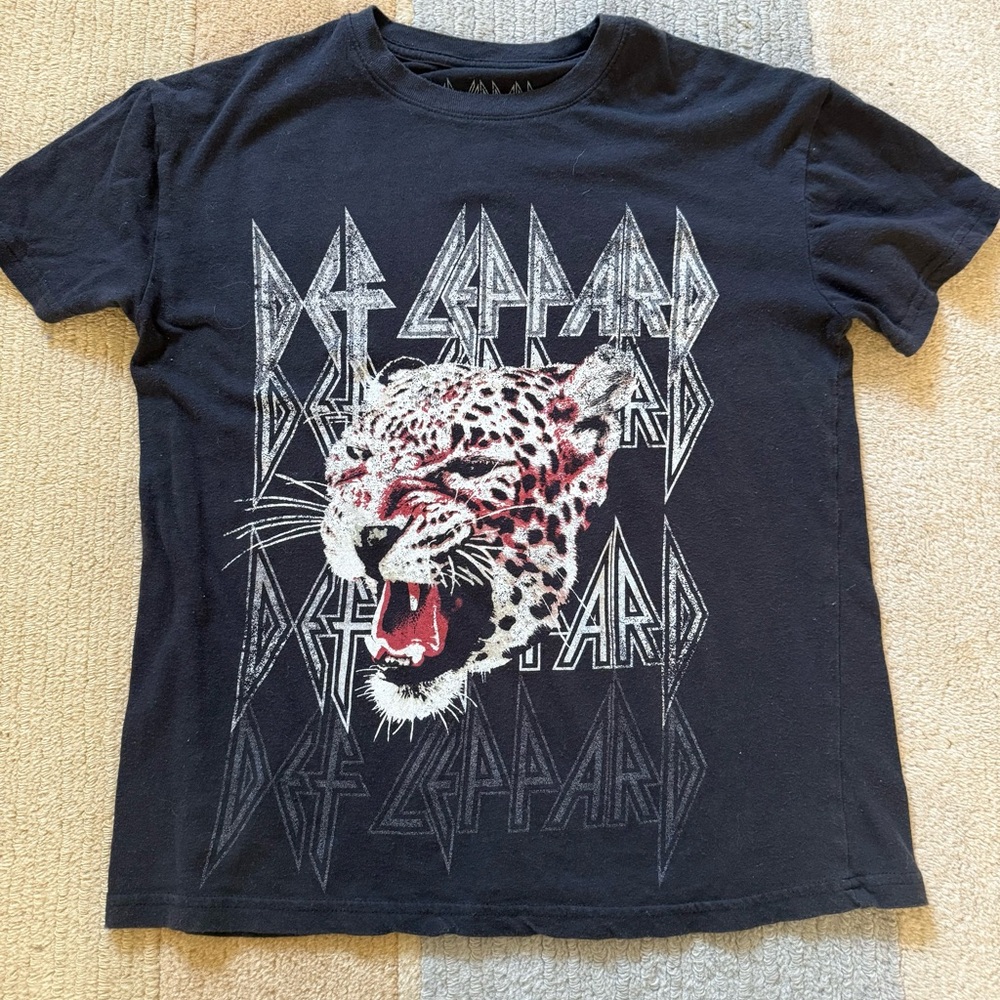 Black Short Sleeve Tee with Bold Graphic Design